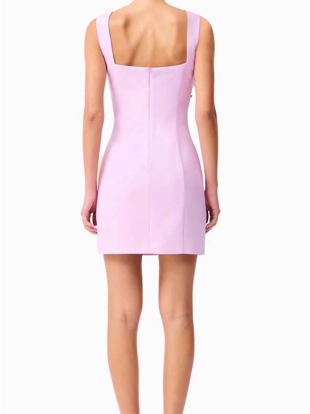 Like New Elliatt Lilac Mini Dress with Purple Pink 3D Floral Appliqués XL, 10 - Picture 4 of 6